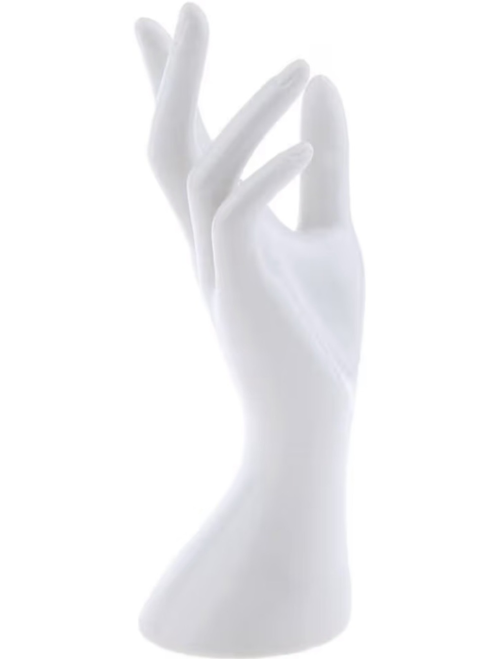 White Female Hand Jewelry Display Stand - Elegant Ring & Bracelet Organizer